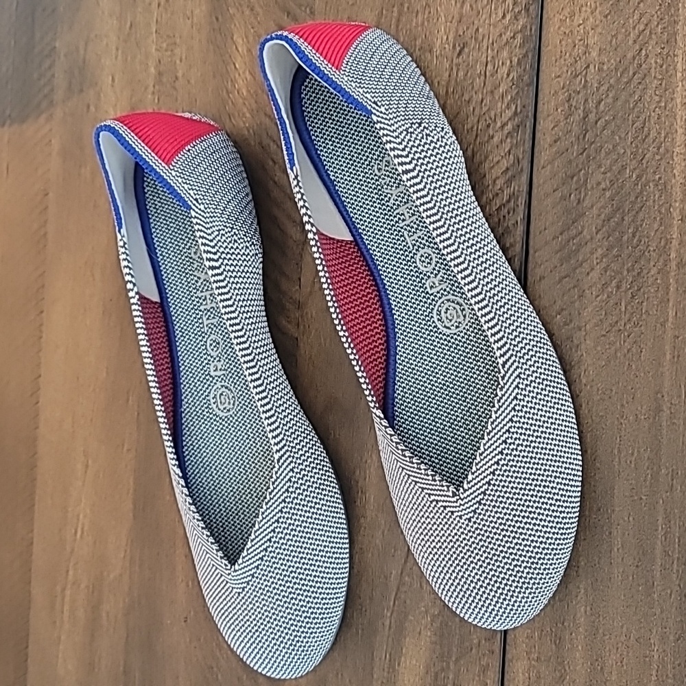 Rothy's The Flat in Cherry Ribbon Stripe 7.5